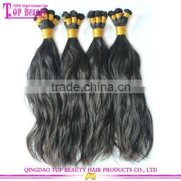 Hot!!! wholesale unprocessed human hair wavy 100%hand tied virgin indian remy hair weft