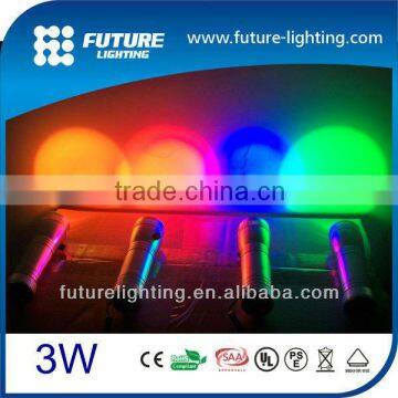 Newest flash and strobe color changing 3W RGB multifunction camping led torch light flashlight