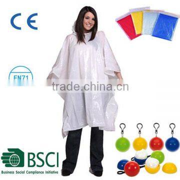 Wholesale Cheap PVC/PE Disposable Raincoat/ factory Rain Poncho