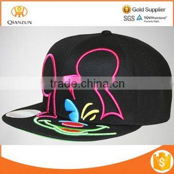 Custom baby snapback caps ,baby flat brim cap,puff embroidery snapback cap