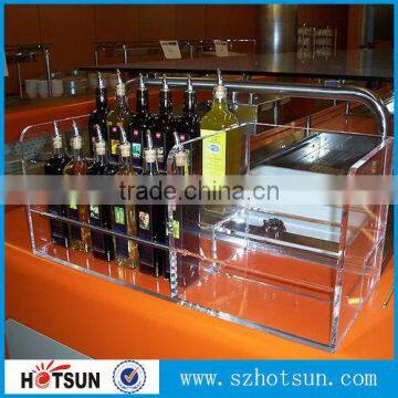 high-capacity floor acrylic clear beer bottle display shelf