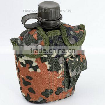 Hot Sale Outdoor army canteen military water bottle with plastic water bottle caps