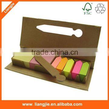 Eco Arrow neon sticky note in Recycled paper Case