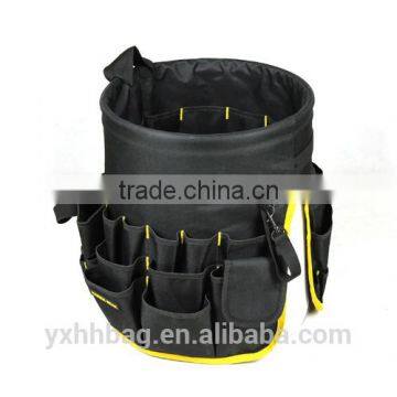 Round polyester tool bag for plumbers