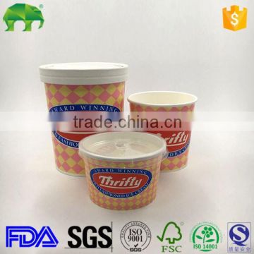 64oz-170oz custom printed paper food buckets FDA