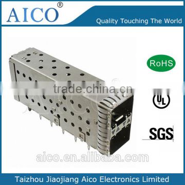 China manufacturer free samples press fit stacked sfp receptacle with cage