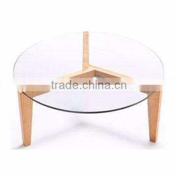 Wooden Glass Coffee Table #ACT710