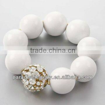 Vintage design white beaded Bracelet-B22036-7