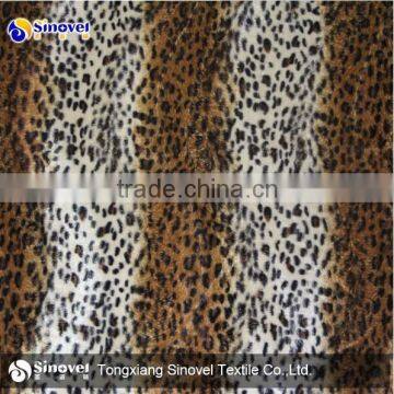 100% Polyester Animal Print Velboa Fabric for pet products