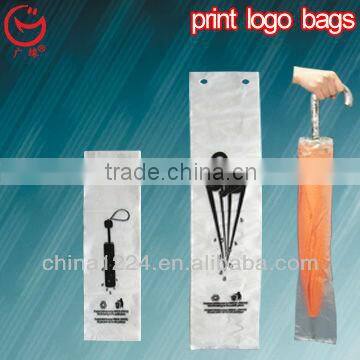 Test report disposable plastic umbrella polybags with logos for wet umbrella machine join with glue