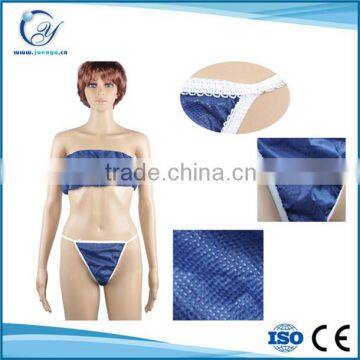 Blue disposable bikini set