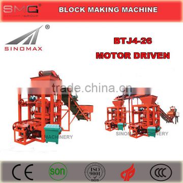 BTJ4-26 Semi Automatic Concrete Block Production Line, Brick Making Machine for sale