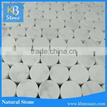 Penny round marble mosai / stone mosaic for wall, floor, bathroom, kitchen penny round tile / mosaic