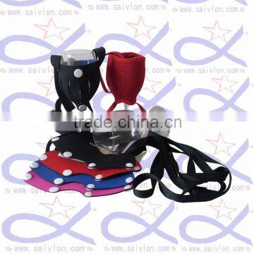 Reusable neoprene waterproof wine glass cup holder