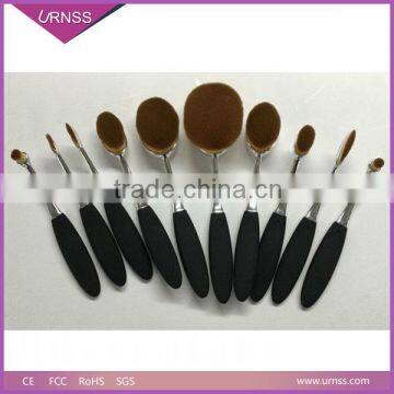 Professinal Rose Gold Oval Toothbrush Foundation Makeup Brush Set photo-4