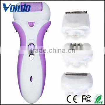 Pink 4 in 1 Rechargeable Electric Callus Remover for Lady Shaver photo-2