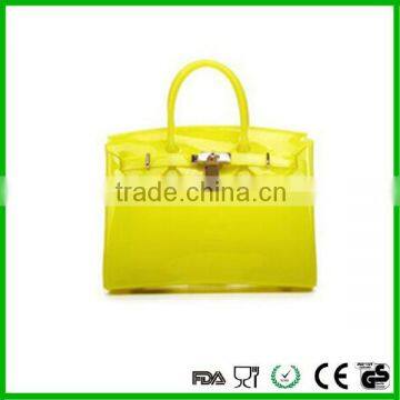 China Women Lady PVC Candy Beach Handbag photo-2