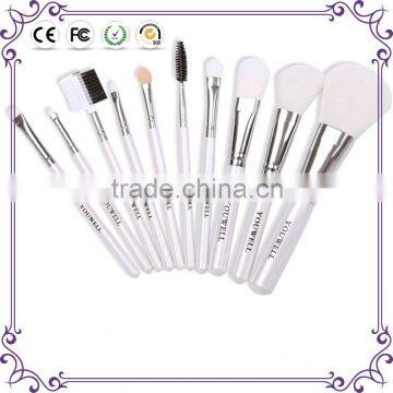 10PCS/set White Handle Professional Cosmetic Facial Makeup Brush Kit set