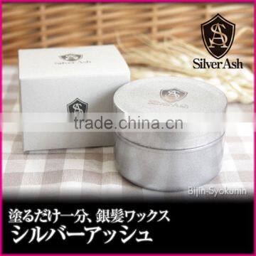 SILVER ASH Men's Hair Wax Instant Color Hair Wax Made in Japan