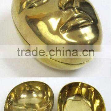 Decorative Brass Face Design Box/ Brass Boxes/ Decoration Boxes/ Gift Boxes