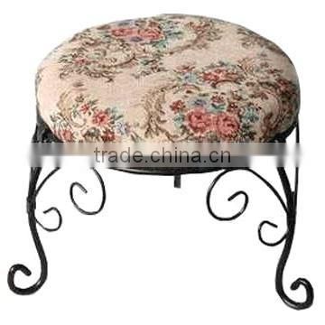 round metal footstool