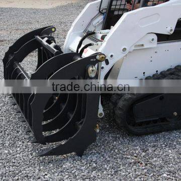 attachment for skid steer loader, grapple bucket