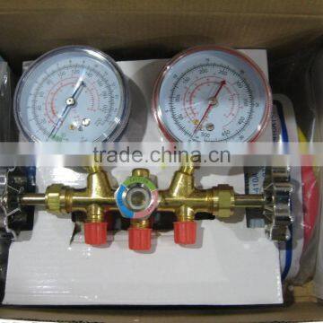 A/C Manifold Set With Sight Glass / Manifold Brass Gauges Set / Manifold Gauge Set photo-2