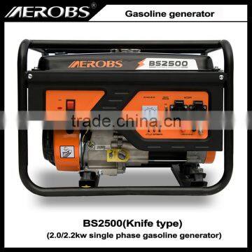 Knife type 2.0 2.2kw BS2500 recoil start gasoline generator