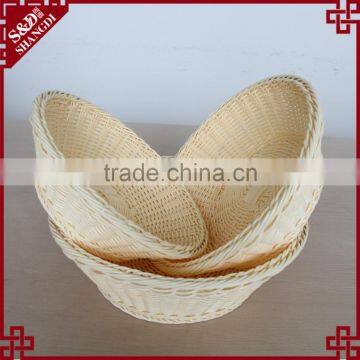 Hot Sale Plastic Rattan Baskets for Supermarket Display Shelves