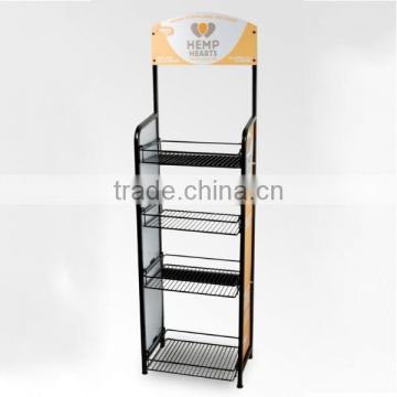 Metal Wire 4 tier Drink Display Rack