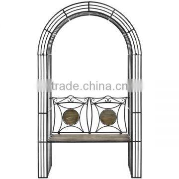 Antique Wedding Metal Garden Arch With Seats photo-3