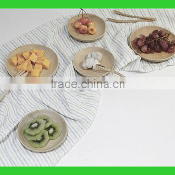 Custom wood plate Round wooden serving tray Round wood service trays