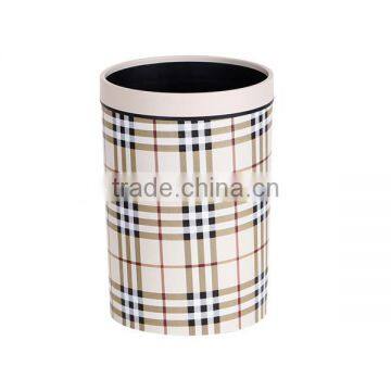 European Style Plastic Leather or Knitted Trash Can Waste Bin Container With Lid 10L photo-3