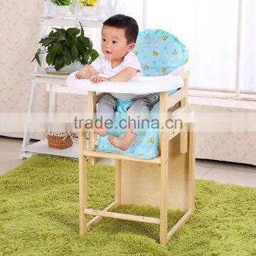 Wholesale wooden baby high chairs multi-function baby chair for restaurant portable baby high chair