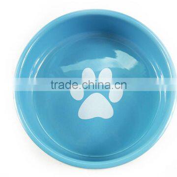 dog paw printing ceramic bowl pet ceramic bowl dog bowl cat bowl