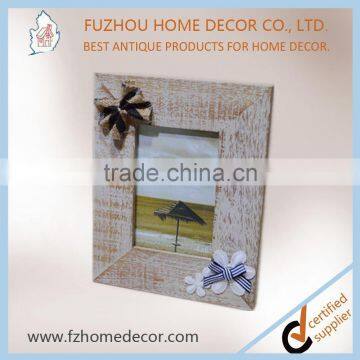 Antique Wooden Colourful Painting Photo Frame With Love Fabric Decor for Home or Gift photo-2