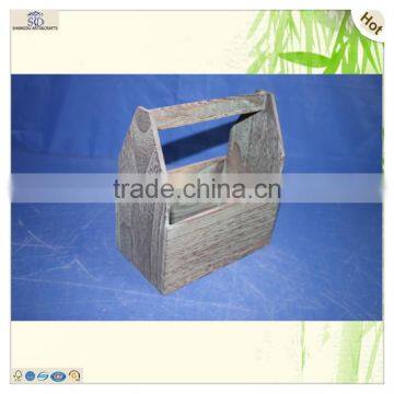 Ручная антикварная деревянная стойка для хранения бутылок пива и вина photo-5