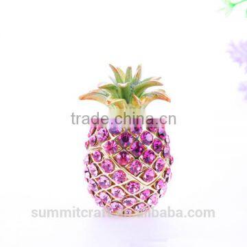 Wedding Take Away Gifts Artificial Diamante Mini Metal Pineapple Figurine photo-2