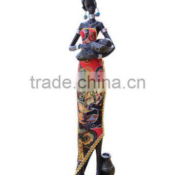 Home Decoration Resin With Fabric African Family Tourist Souvenir photo-2