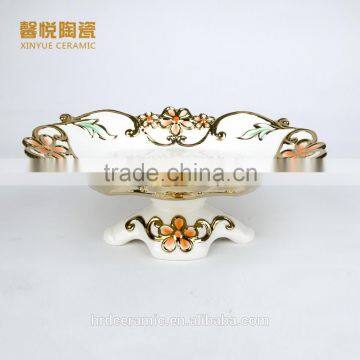 Factory Hot Sale Smoking Clear Ashtray, Ceramic Golden Fruit Tray photo-2