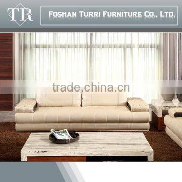 Luxury Home Furniture Brighted Colored Italian Leather Sofa Set photo-2