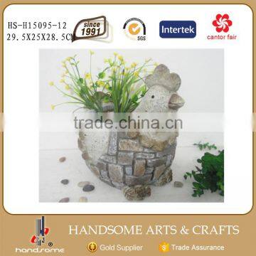 29.5CM Garden Flower Pot Magnesia Rooster Statue Chinese New Year Gifts