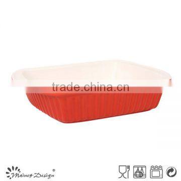 Cheap ceramic professional bakeware,High quality square Stoneware bakeware