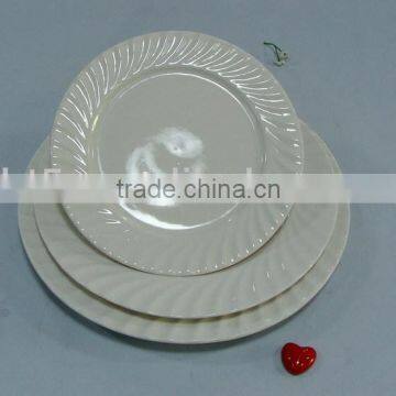 new design white porcelain plate set