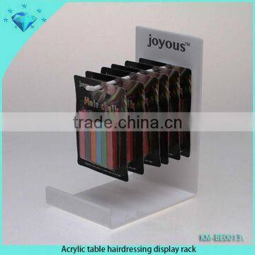 Acrylic table hairdressing display rack