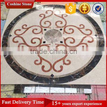 Heart shaped mixed color cream beige marble cnc waterjet tiles