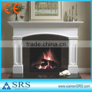 Beautiful Free standing white marble fireplace mantel