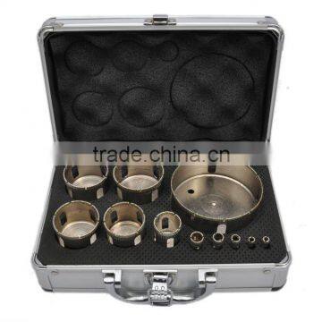 11pcs of diamond hole saw kit, electroplated diamond hole saw