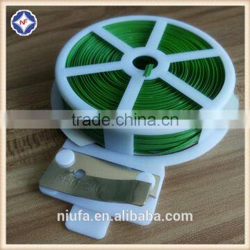 30m Green Plastic Twist Tie Roll With Cutter for Gardening photo-4