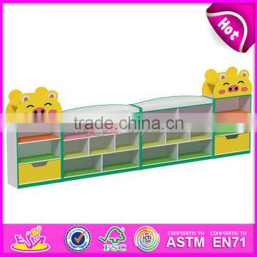 Best Design Combination Colorful Bedroom Furniture Wooden Kids Storage Shelves W08C198 photo-6